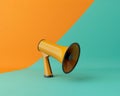 Direct communication, minimal megaphone stock image, dualtone backdrop , clean sharp focus