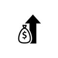 Direct costs glyph icon Royalty Free Stock Photo