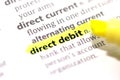 Direct debit Royalty Free Stock Photo
