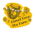 Direct from farm, organic and natural honey label