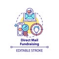 Direct mail fundraising concept icon