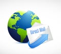 direct mail globe illustration design