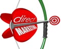 Direct Marketing Bow Arow Target New Customers Prospects Royalty Free Stock Photo