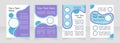 Direct marketing campaign blank brochure layout design. Vertical poster template set with empty copy space for text. Premade