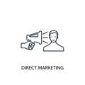 Direct Marketing concept line icon Royalty Free Stock Photo