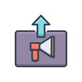Color illustration icon for Direct Marketing, technology and strategy Royalty Free Stock Photo