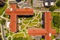 Direct overhead shot University campus scene FSU Tallahassee