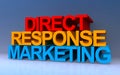 direct response marketing on blue