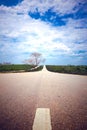 Direct road with sky Royalty Free Stock Photo