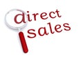 Direct sales with magnifying glass