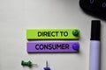 Direct To Consumer - DTC text on sticky notes isolated on office desk Royalty Free Stock Photo