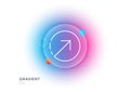 Direction arrow line icon. Arrowhead. Gradient blur button. Vector Royalty Free Stock Photo