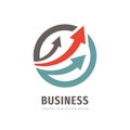 Direction arrows - business logo design. Strategy development logo sign. Vector illustration. Royalty Free Stock Photo