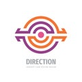 Direction arrows - business logo design. Strategy development logo sign. Vector illustration. Royalty Free Stock Photo