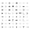 direction arrows icons set. road signs icons set. Vector illustration Royalty Free Stock Photo