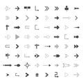 direction arrows icons set. road signs icons set. Vector illustration Royalty Free Stock Photo