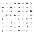 direction arrows icons set. road signs icons set. Vector illustration Royalty Free Stock Photo