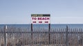 Direction beach sign on Cape Cod Royalty Free Stock Photo