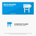 Direction, Board, Location, Motivation SOlid Icon Website Banner and Business Logo Template