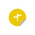 direction column icon in sticker style. One of summer pleasure collection icon can be used for UI, UX