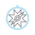 direction compass line icon, outline symbol, vector illustration, concept sign Royalty Free Stock Photo