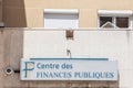 Direction Generale des Finances Publiques logo on their local office in Lyon. It is the French public finance adminstration Royalty Free Stock Photo