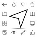 direction icon. Simple thin line, outline vector element of minimalistic, web icons set for UI and UX, website or mobile Royalty Free Stock Photo
