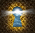 Direction Key hole Royalty Free Stock Photo