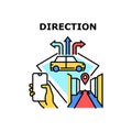 Direction Lead Vector Concept Color Illustration