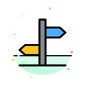 Direction, Logistic, Board, Sign Abstract Flat Color Icon Template Royalty Free Stock Photo