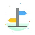 Direction, Logistic, Board, Sign Abstract Flat Color Icon Template Royalty Free Stock Photo