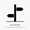 Direction, Logistic, Board, Sign solid Glyph Icon vector Royalty Free Stock Photo