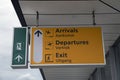Direction Sign Arrivals Departures And Exit At Schiphol Airport The Netherlands 25-5-2022