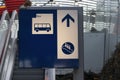 Direction Sign For The Busses At The Central Train Station At Amsterdam The Netherlands 28-1-2022 Royalty Free Stock Photo