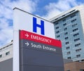 Sign with capital letter H for hospital