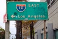 Direction sign I-10, Interstate 10 East to Los Angeles