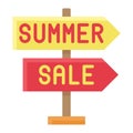 Direction sign icon, Summer sale related vector