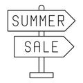 Direction sign icon, Summer sale related vector