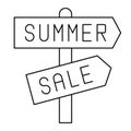 Direction sign icon, Summer sale related vector