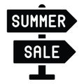 Direction sign icon, Summer sale related vector