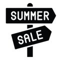 Direction sign icon, Summer sale related vector