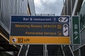 Direction Sign Panorama Terrace At At Schiphol Airport The Netherlands 26-5-2022