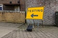 COVID Testing Centre direction sign Royalty Free Stock Photo