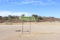 Direction sign Quiver Tree forest, Keetmanshoop, Namibia Royalty Free Stock Photo