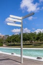 A blank directions sign Royalty Free Stock Photo