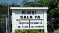 Direction sign at Sala Ya railway station