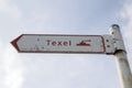 Direction Sign Texel Ferry At Den Helder The Netherlands 23-9-2019