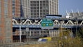 Direction sign to Brooklyn Bridge in New York - street photography Royalty Free Stock Photo