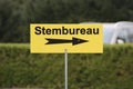 Direction sign to a polling station stembureau for the 2022 municipal elections in the municipality of Zuidplas