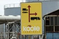 Direction sign at transport terminal of Koole at the port of Rotterdam i